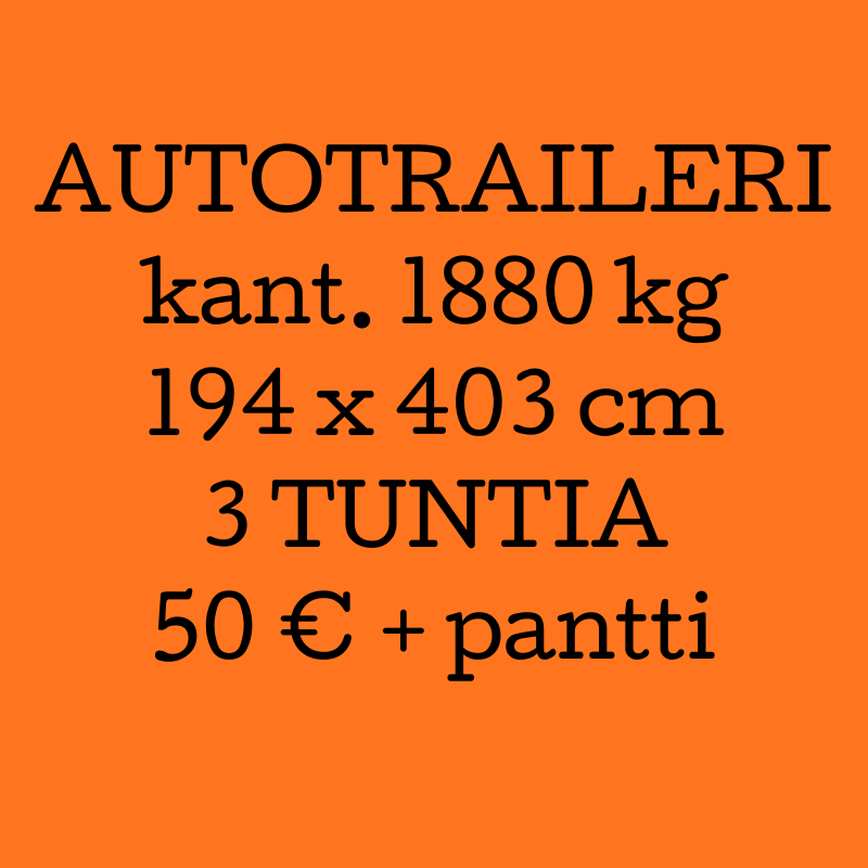 Vaunuvuokra AT2500 DLT-368 / 3 TUNTIA