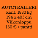 Vaunuvuokra AT2500 DLT-368 / VIIKONLOPPU